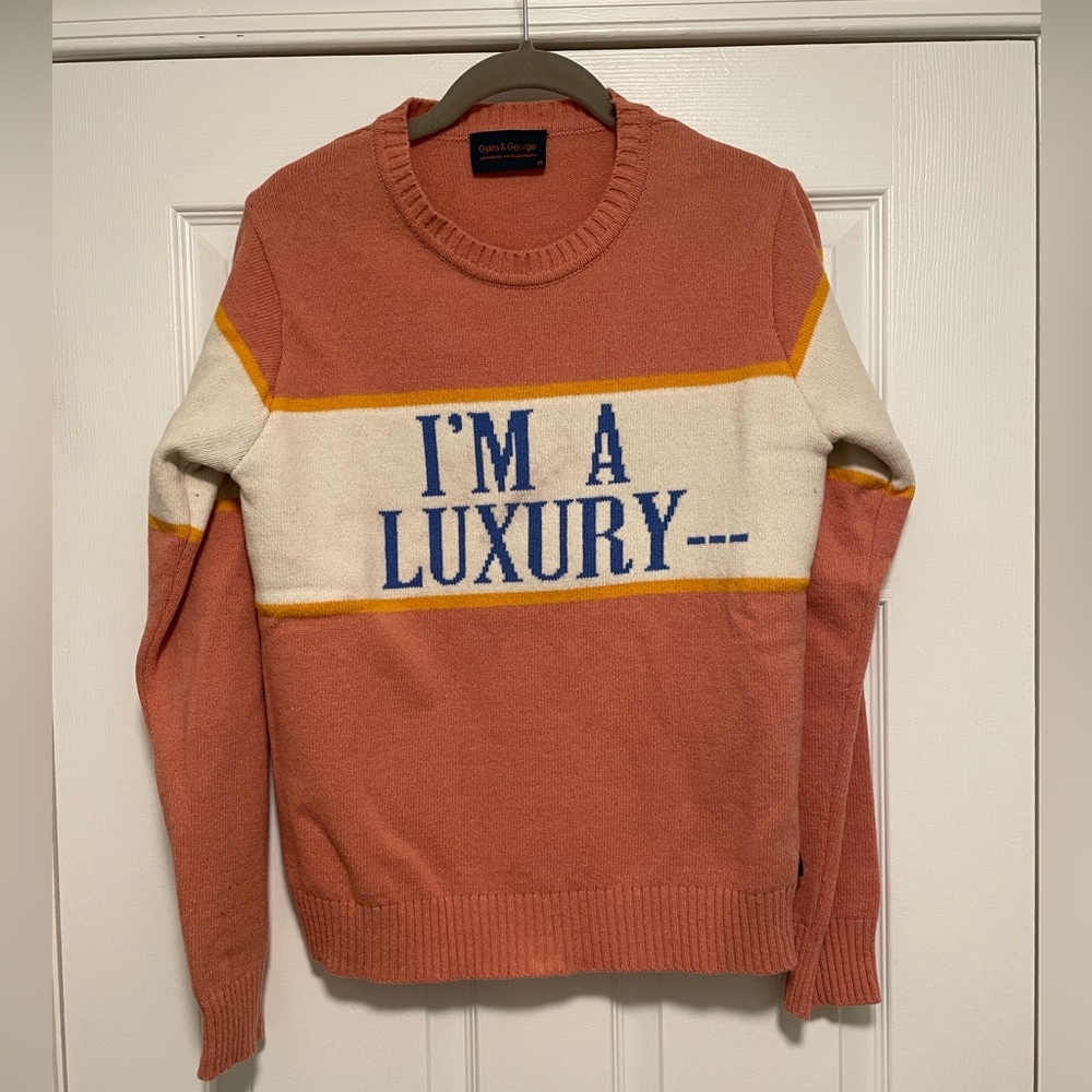 Rowing Blazers Gyles and George “I’m a Luxury Few Can Afford” Sweater